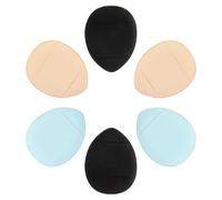 PAMINGONO 6pcs Mini Makeup Puff Cosmetic Cushion Foundation Powder Puff Hydrophilic Polyurethane Washable for Wet Use Mini Shape Suitable for Loose Powder and Blush Random Color