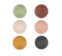 PAMINGONO 6Pcs Natural Facial Sponge Set, Semi-Circular Biodegradable Cleansing Sponges for Sensitive Skin, Reusable Face Washing Puff with Eco-Friendly Material