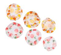 PAMINGONO 6pcs Reusable Cotton Stretch Bowl Covers with Airtight Effect, Washable Food Preservation Covers for Kitchen Use, Keeps Food Fresh and Dust-free