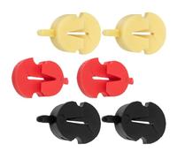 PAMINGONO 6Pcs Rubber Violin Mutes Set Violin Accessories for Practice and Volume Reduction in Yellow, Crimson, and Ebony for Orchestral and Small Violas