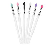 PAMINGONO 6Pcs Silicone Eye Shadow Brush Professional Tool Mixed Colors for Easy Makeup Application for Makeup Artists and Enthusiasts Portable and