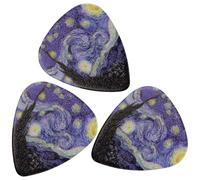 PAMINGONO 6pcs Starry Guitar Picks Xylonite Thumb Picks Plectrums for Acoustic Electric Bass Ukulele with Unique Stylish Design