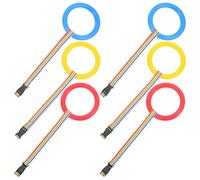 PAMINGONO 6pcs Walking Rope Leash Set Single Rings Blue Red Yellow, Preschool Safety Harness for Outdoor and Kindergarten Use