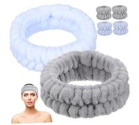 PAMINGONO 6pcs Washing Belt for Face Care Includes Face Wash Headband and Spa Wristbands for Skincare Routine and Makeup Application