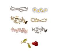 PAMINGONO 7 Pcs Alloy Shoe Buckles for Flat Shoes and Boots Lightweight Design Creative Jewel for Weddings and Daily Life Decorative