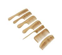 PAMINGONO 7Pcs Bamboo Hair Brush Comb Static Natural Bristle Hairbrush for Men Women Comfortable Grip Lightweight Portable Styling Tools for All Hair Types and Textures