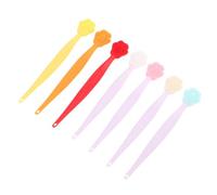 PAMINGONO 7pcs Cat Paw Silicone Cleaning Brush for Pore Scrubbing Portable Blackhead Brush Soft Dual-sided Heads for Facial Exfoliation and Makeup Removal
