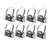 PAMINGONO 8 PCS Adjustable Stainless Steel Banjo Picks Hollowed Thumb and Index Finger Plectrums for Smooth Fingerstyle Playing Acoustic Guitar and Banjo