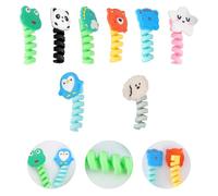 PAMINGONO 8 Pcs Flexible Data Cable Organizers with Cartoon Animal Design Wear-resistant Protective Cord Sleeves for Mobile Phone Charging Lines Anti-break and Anti-cracking Wire