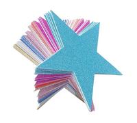 PAMINGONO 80pcs Glittering Five Pointed Star Decorations Multi Color Birthday Party Classroom Decor Sparkling Star Ornaments for Celebrations Shop Window School Activity Backdrop