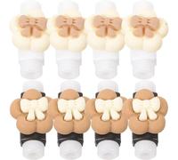 PAMINGONO 8Pcs Cartoon Cable Protector Cute Charging Cord Sleeve Anti-bend Data Line Saver for Phone Chargers with Mix Beige and Flower Designs for Family and Friends