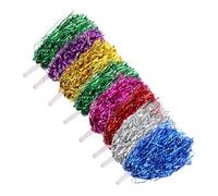 PAMINGONO 8pcs Glitter Cheerleading Pom Poms with Handle 30g Handheld Sports Game Cheer Accessories Mixed Colors for Cheer Squad Dance and Team Spirit Events Random Color