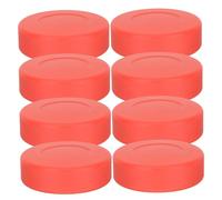 PAMINGONO 8pcs Matte PVC Hockey Pucks for Practice Indoor Floor Hockey Puck Anti-glare Flat Design for Training and Stickhandling Drills