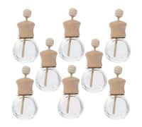 PAMINGONO 8pcs Transparent Car Vent Air Freshener Bottles Aromatherapy Diffuser Refillable Essential Oil Perfume for Odor Neutralizing and Fresh Interior Driving Experience