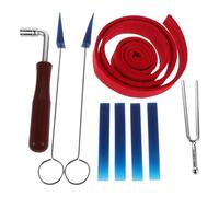 PAMINGONO 9pcs Piano Tuning Tools Professional Set Including Tuning Lever Rubber Mutes Wrench for Musical Instrument Repair and Piano Tuner Use