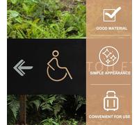PAMINGONO Accessible Toilet Sign for Wheelchair Users, Golden Acrylic Disability Bathroom Decal with Waterproof and Simple Installation Features, Suitable for Public Washrooms and Restaurant