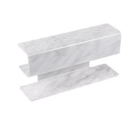 PAMINGONO Acrylic Tweezers Display Stand with 8 Tweezers Holding Positions White Organizer for Eyelash Extension Tools for False Eyelashes Extension Tools for Home Use and Makeup