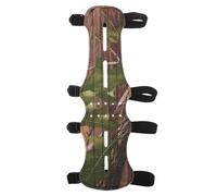 PAMINGONO Adjustable Archery Arm Guard with 4-strap Forearm Protector, Long Camouflage Bow Arm Guard for Hunting and Target Shooting, Unisex Archery Protective Gear for Teens and Adults