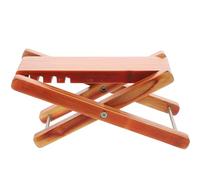 PAMINGONO Adjustable Bamboo Pedicure Foot Stool with 4-Level Height Folding, Non-Slip Portable Footrest for Manicure and Guitar Practice, Compact Beauty Salon Foot Support