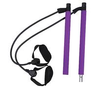 PAMINGONO Adjustable Purple Pilates Stick for Full Body Workout Bodybuilding Yoga Bar Kit for Training Versatile Exercise Equipment for Waist Arms and Fitness Shaping