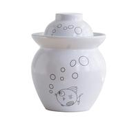 PAMINGONO Airtight Ceramic Kimchi Jar 0.75kg Capacity Pickling Container with Lid, Easy to Store and Sturdy Fermenting Tank for Kitchen Use