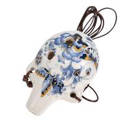 PAMINGONO Alto 6-Hole Ceramic Ocarina for, Portable Wind Instrument in AC Key, Mini Practice Ocarina Suitable for Beginners and, Decorative Musical Instrument for Learning and Travel