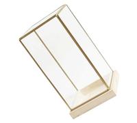 PAMINGONO Antique Organizing Box Craft Display Stand Glass Material Frame Base Vintage Doll Display Case Collections Container
