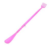 PAMINGONO Back Scratcher and Shoehorn Massager Double End Design, Pink Handheld Long Handle Itch Relief Tool, Suitable for Men and Women at Home