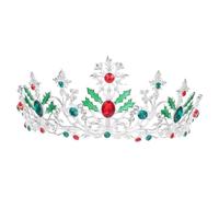 PAMINGONO Baroque Alloy Crown Tiara for Women Bridal Headwear Vintage Queen Headdress Lightweight Comfortable Wedding Prom Birthday Party Accessory