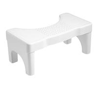 PAMINGONO Bathroom Toilet Step Stool Potty Stool for Adults, White Non-Slip Squatting Footstool for Healthy Posture and Constipation Relief, Household Bathroom Aid