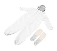 PAMINGONO Beekeeping Protective Suit XL with Gloves - Thickened Cotton Ventilated Jumpsuit for Men and Women Beekeeper Costume Equipment, Professional Keeping Gear for Backyard and Apiary
