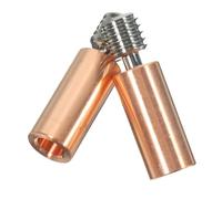 PAMINGONO Bi-Metal Heat Break Tube Rustless Material 2pcs Golden Colour Melts Filament Faster for 3D Printer Filament for 3D Printing Accessories