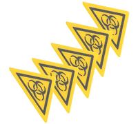 PAMINGONO Biological Hazard Warning Stickers Lightweight PC Material Decals 5pcs Easy to Use Safety Signs for Caution and Infection Prevention for Laboratory Risk