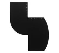 PAMINGONO Black Pp Barber Shape Tool with Measurement Indicators for Precise Hairline and Beard Styling, Reusable Beard Edge Card for Home and Barber Shops