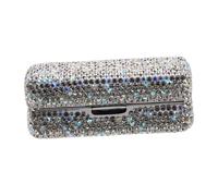 PAMINGONO Bling Lipstick Case Mirror Portable Makeup Organizer Storage Box for Travel Single Lipstick Holder