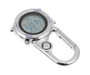 PAMINGONO Blue Stainless Steel Multifunctional Field Watch with Accurate Time and Glow in The Dark, Simple Classical Design Outdoor Hikers Fob Watch for Students