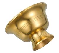 PAMINGONO Brass Offering Bowl with Holes High Footed Sacrifice Bowl 10Cm Diameter X 6.3Cm Height Multi-Function Meditation Altar Adornment Decorative Sacrificial Cup for Worship and Ritual