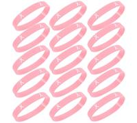 PAMINGONO Breast Cancer Awareness Bracelets Silicone with Smooth and Shiny Surface Pink 20pcs for Inspirational Support and Charity Events