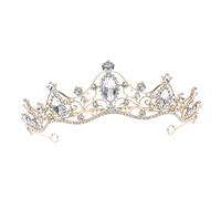 PAMINGONO Bridal Tiaras Wedding Baroque Diamond Crown Bridal Tiara Wedding Headband for Women