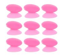 PAMINGONO Brush Pink Reusable Covers 10pcs Lip Anti-lost Silicone Protective Head Holding Covers Simple Caps for and Storage Makeup Bags Desktop