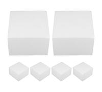 PAMINGONO Cake and Multifunctional Decoration, Wedding Design for 6pcs White Foam Models Square Shape Birthday Practice Cake Decorating Beginners Party