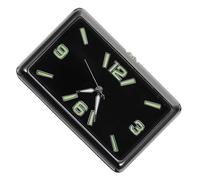 PAMINGONO Car Dashboard Square Clock Compact Adhesive Tiny Analog Clock with Fluorescent Dial, Multi-Use for Cars, Homes, and Work Environments