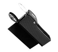 PAMINGONO Car Seat Slot Organizer Black PU Storage Box with Impact Resistance Expand Car Space for Phone Beverage Cigarettes Easy Install Between Seat and Console for Neat Interior