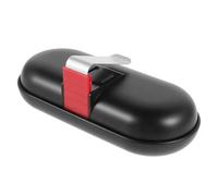 PAMINGONO Car Sunglasses Storage Box with Sun Visor Clip, Multi-Functional Eyeglasses Holder and Card Organizer, Black Car Glasses Case for Auto Interior Accessories