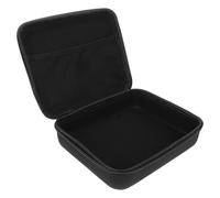 PAMINGONO Car Vacuum Storage Case with Handle and Adjustable Compartments for Nozzles and Brushes Portable Organizer for Wireless Handheld Vacuum in Black PU