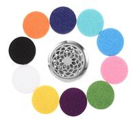 PAMINGONO Car Vent Clip Diffuser 9pcs Refill Pads Stainless Steel Use Aromatherapy Air Freshener with Natural Hollow out Design Color and for Office and Bathroom