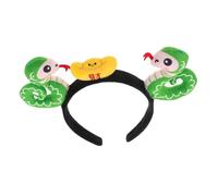 PAMINGONO Cartoon Plush Snake Headband Apparel Hair Band Fun Festive Accessory Chinese New Year Hair Accessories Spring Festival Hair Accessory Hair Accessories for Women Green Plastic