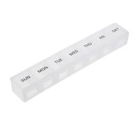 PAMINGONO Case Boxes Lightweight Use for and Outdoor Plastic Travel 2pcs Portable Weekly Organizer Pill with 7 Compartments Medicine Dispenser