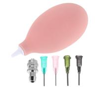 PAMINGONO Ceramic Glazing Tools Kit: Fine Tip Applicator Bottle and Rubber-Metal Clay Tools for Pottery and Ceramic Projects, Suitable for Pottery Enthusiasts, 1 Set with Connector and 4