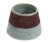 PAMINGONO Ceramic Match Holder Jar Small Storage Holder with Striker for Easy Match Striking in Light Green with Elegant Design , for Outdoor Use and Living Room Decoration